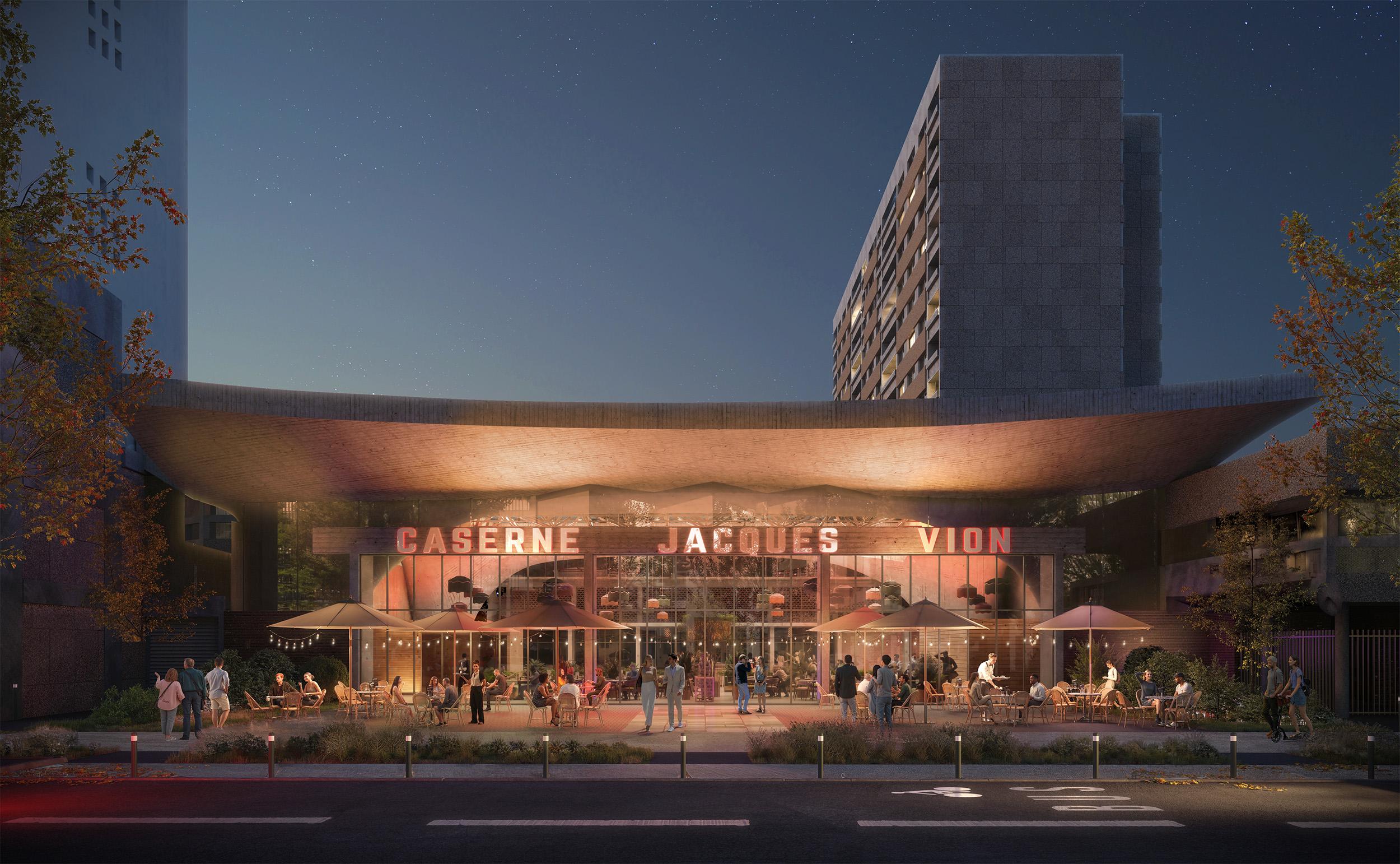 CaserneVion_VueRueNuit
